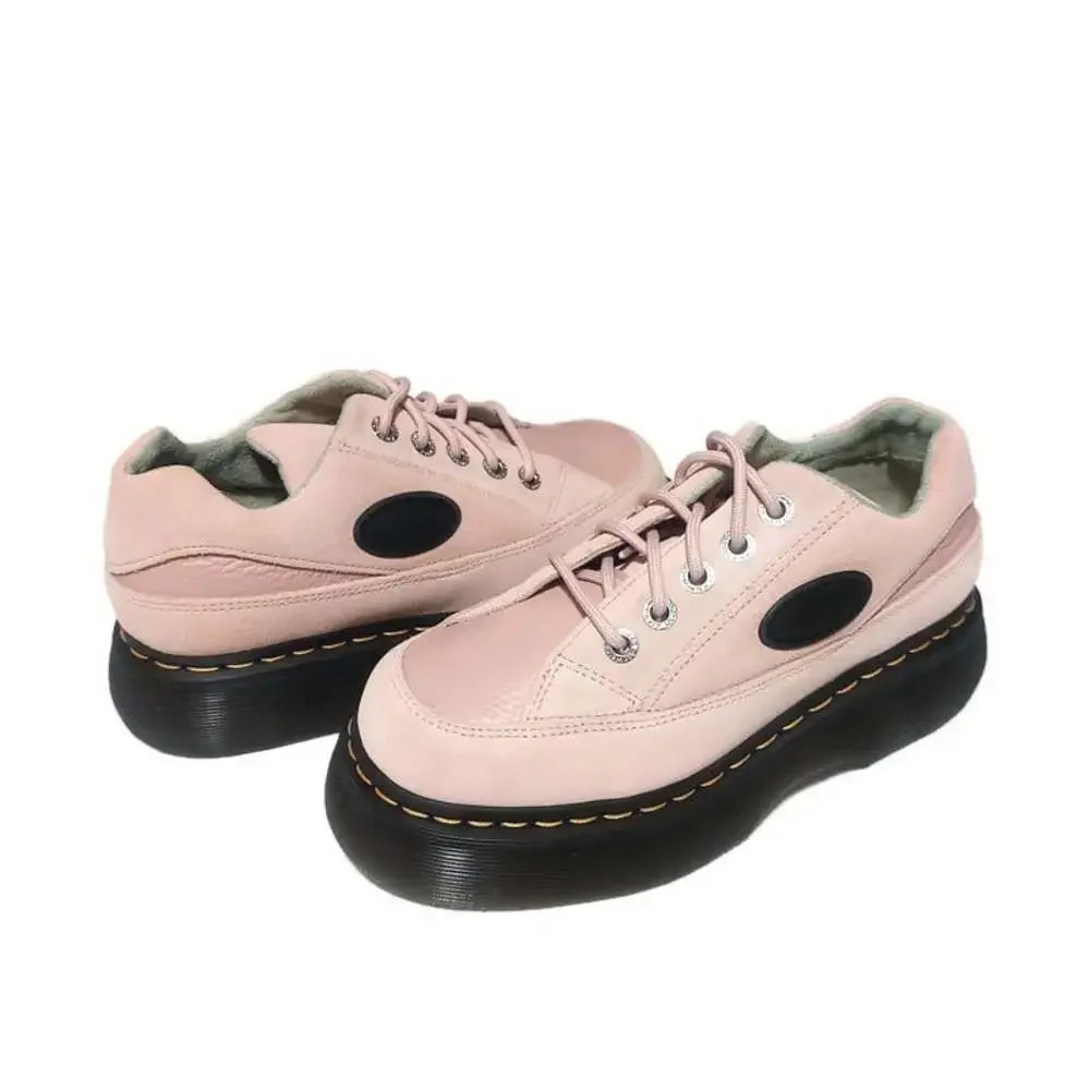 Dr Martens Buzz 5i Suede Leather Platform Shoes Womens Size 7 EU 38 Powder Pink